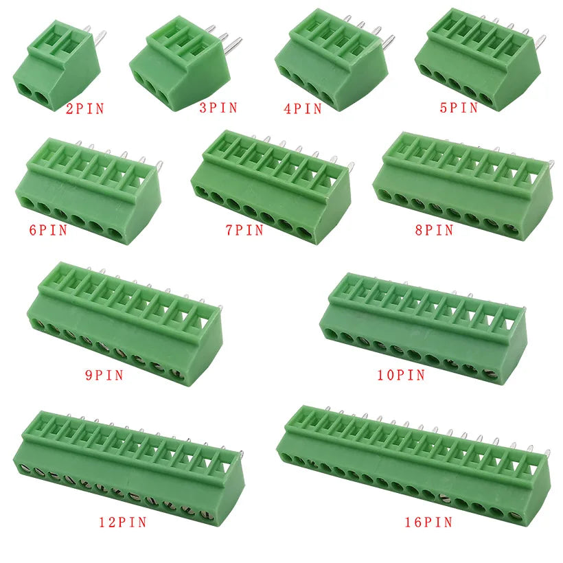 5/10Pcs KF128 2.54mm PCB Screw Terminal Block Green