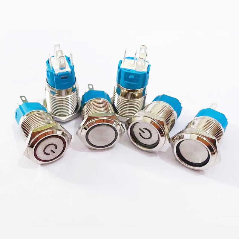 12/16/19/22mm Waterproof Metal Push Button Switch