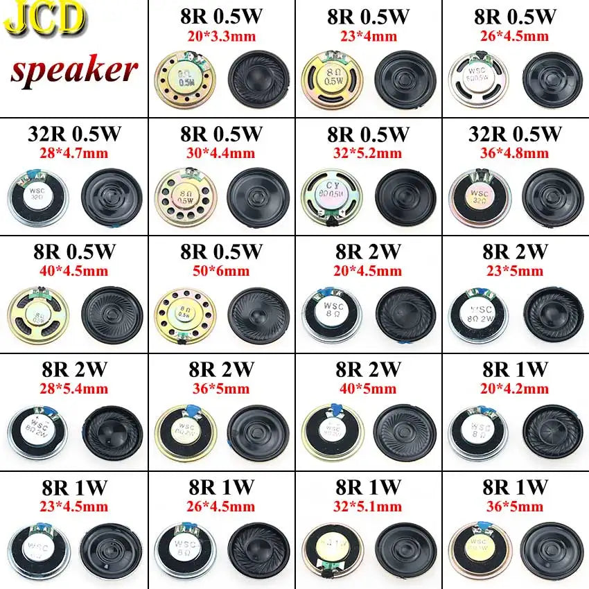 2x 8 Ohm 32 Ohm Micro Speakers Assorted Sizes