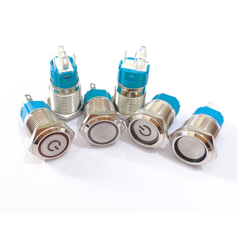 12/16/19/22mm Waterproof Metal Push Button Switch
