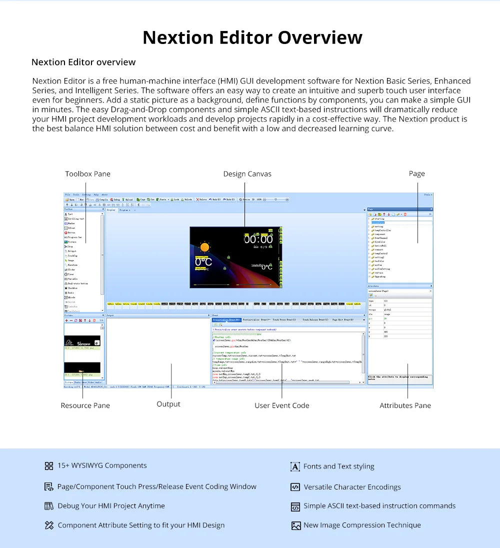 NEXTION 2.4" 2.8" 3.5" Resistive Touch Display