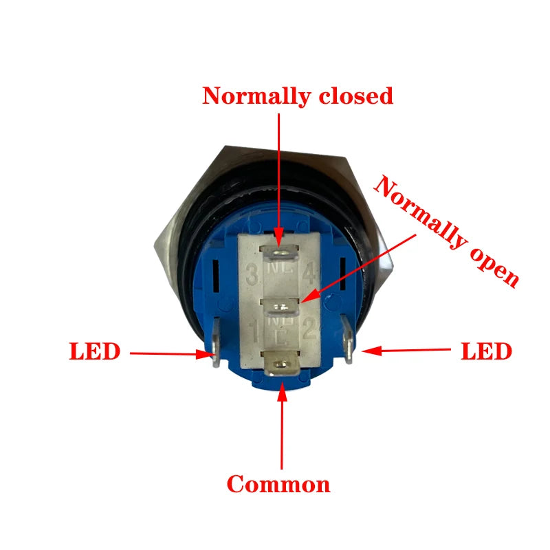 12/16/19/22mm Waterproof Metal Push Button Switch