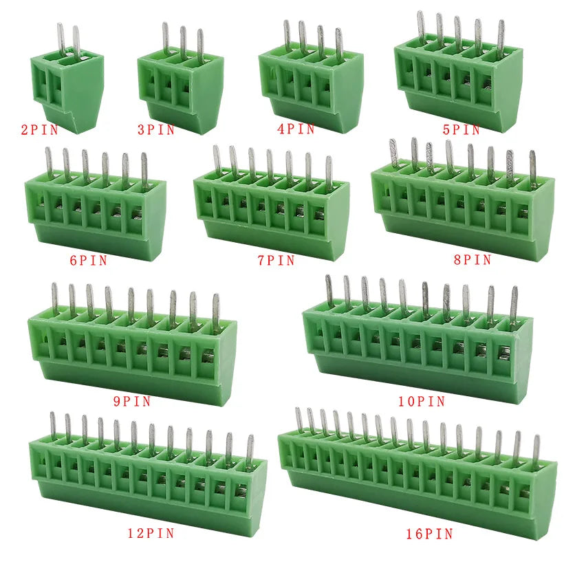 5/10Pcs KF128 2.54mm PCB Screw Terminal Block Green