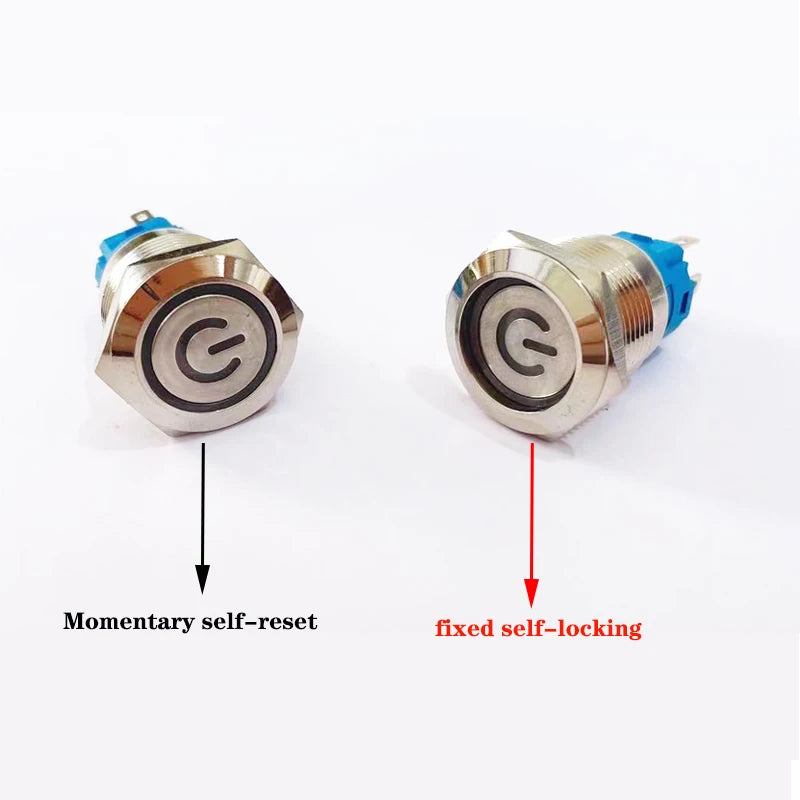 12/16/19/22mm Waterproof Metal Push Button Switch