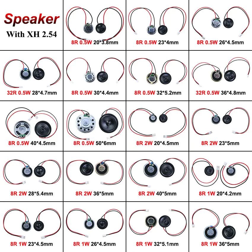 2x 8 Ohm 32 Ohm Micro Speakers Assorted Sizes