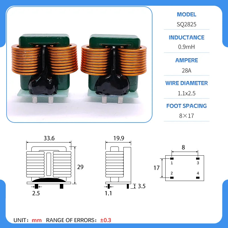 SQ Inductor SQ2418/2820/3324 Common Mode Choke