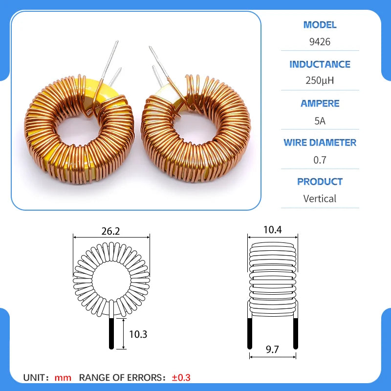 23mm Yellow-White Ring Inductor 47uH 56uH 120uH