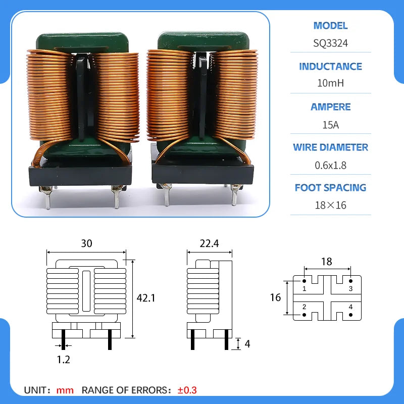 SQ Inductor SQ2418/2820/3324 Common Mode Choke