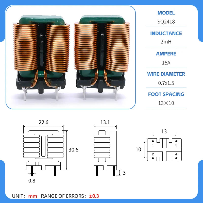 SQ Inductor SQ2418/2820/3324 Common Mode Choke