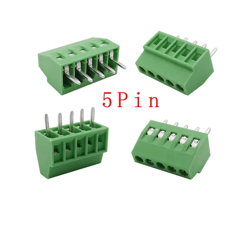 5/10Pcs KF128 2.54mm PCB Screw Terminal Block Green