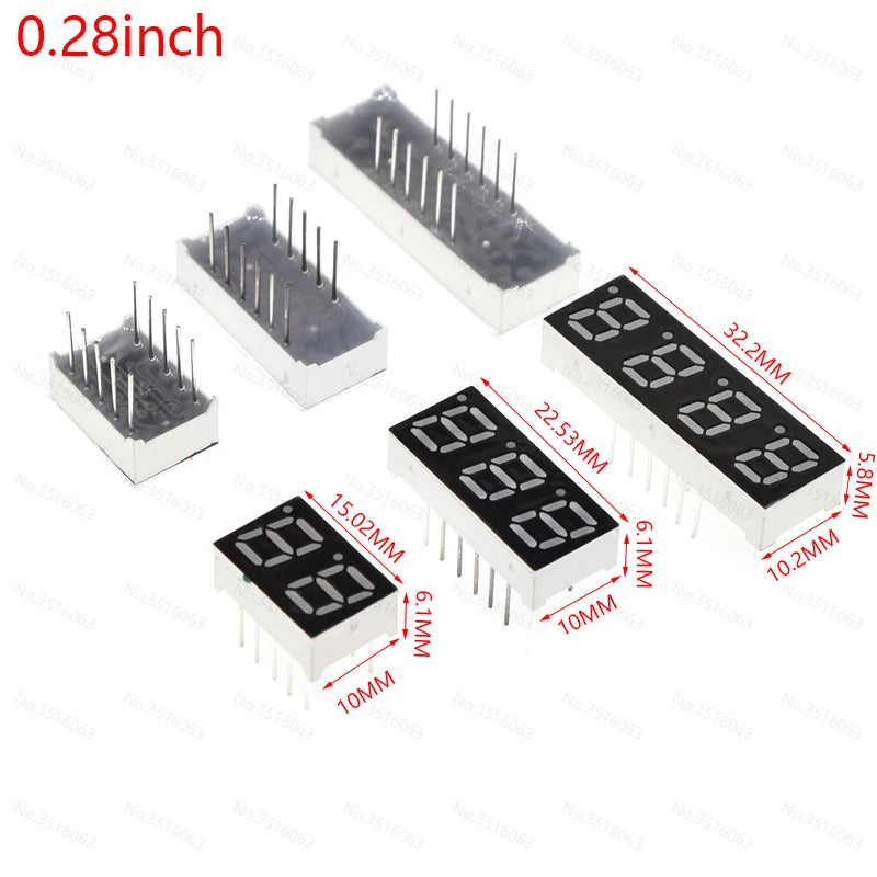 5Pcs LED Digital Tube 7-Segment Display