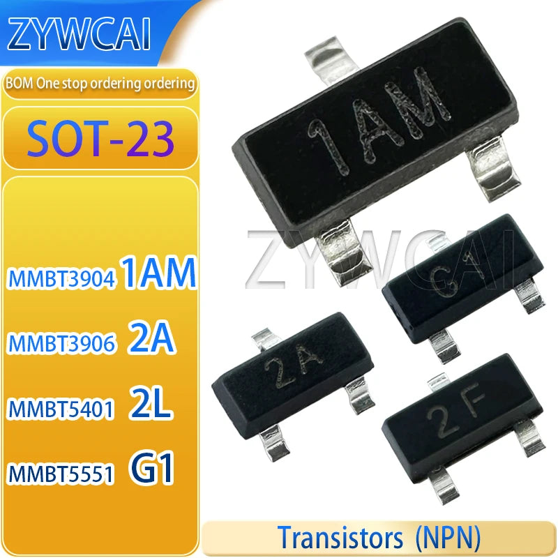 MMBT3904 1AM MMBTA44 3D SOT-23 Transistors