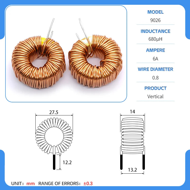 23mm Yellow-White Ring Inductor 47uH 56uH 120uH