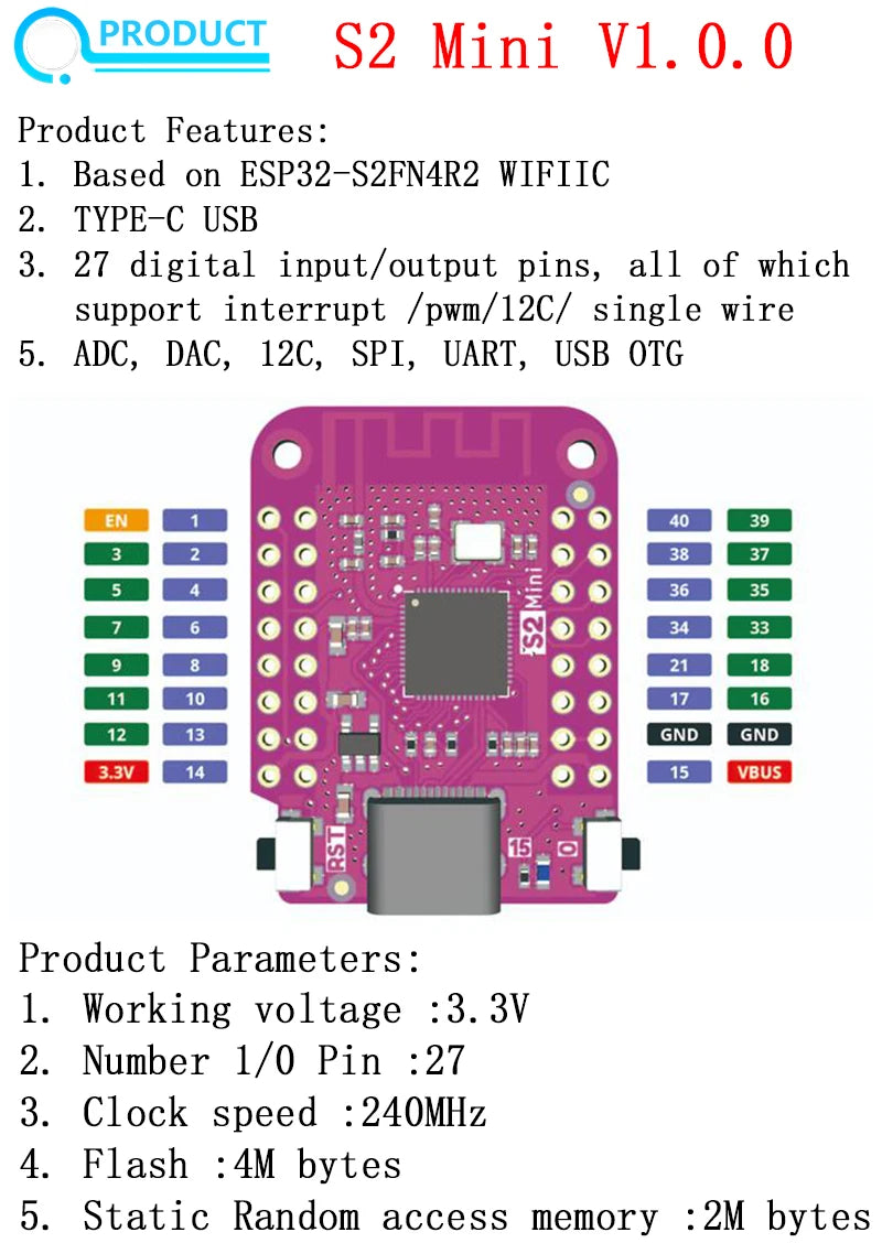 WeMos D1 Mini Pro V3.0.0 NodeMCU ESP8266 Board