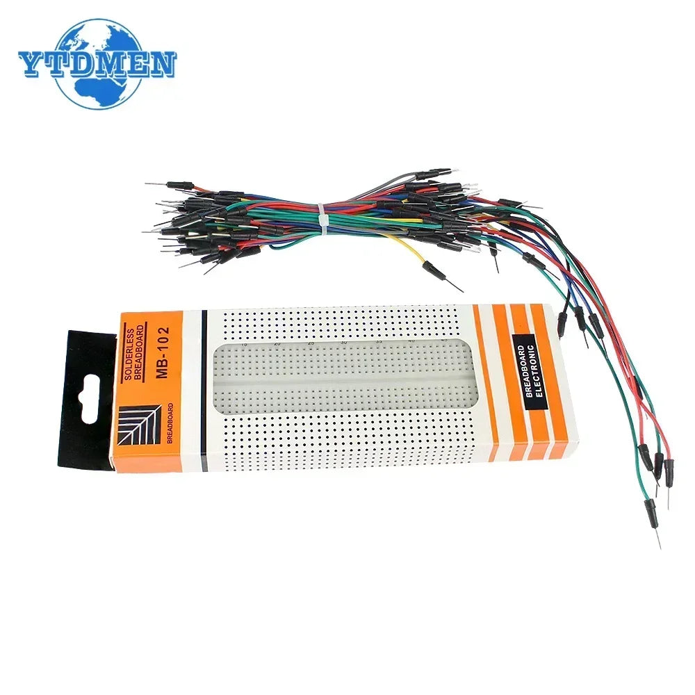 MB-102 Solderless Breadboard with Jumper Wires Kit