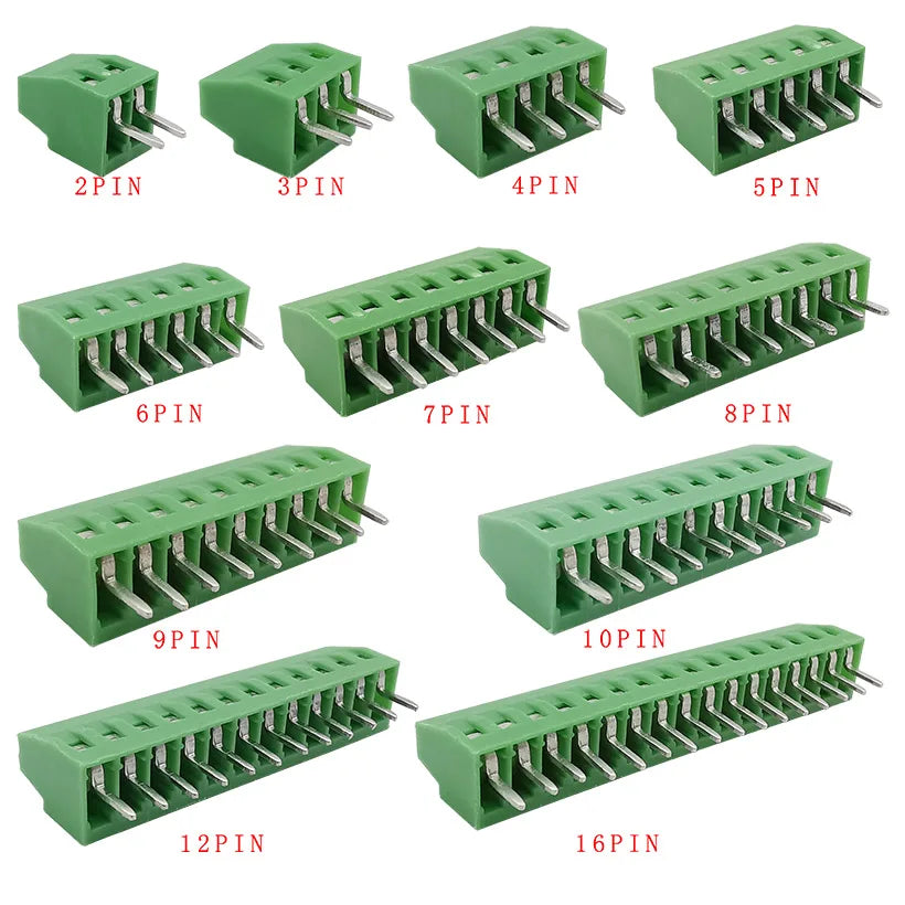 5/10Pcs KF128 2.54mm PCB Screw Terminal Block Green