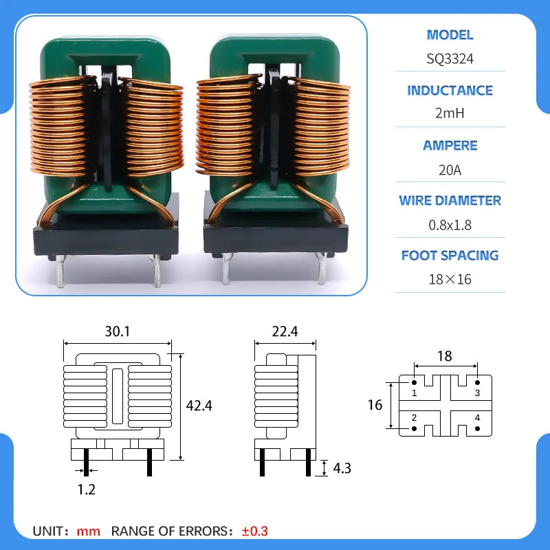 SQ Inductor SQ2418/2820/3324 Common Mode Choke
