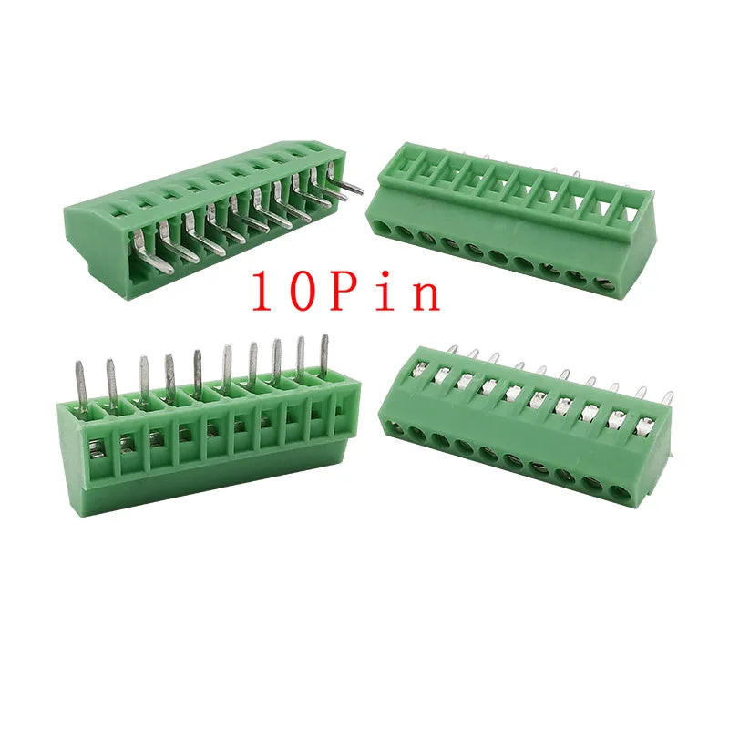5/10Pcs KF128 2.54mm PCB Screw Terminal Block Green