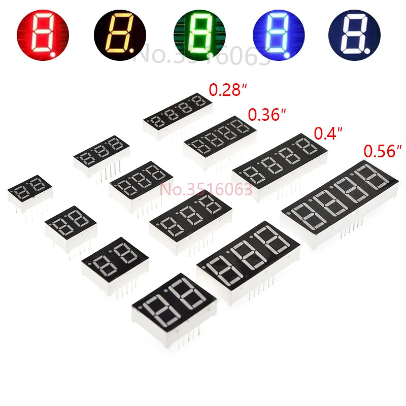 5Pcs LED Digital Tube 7-Segment Display