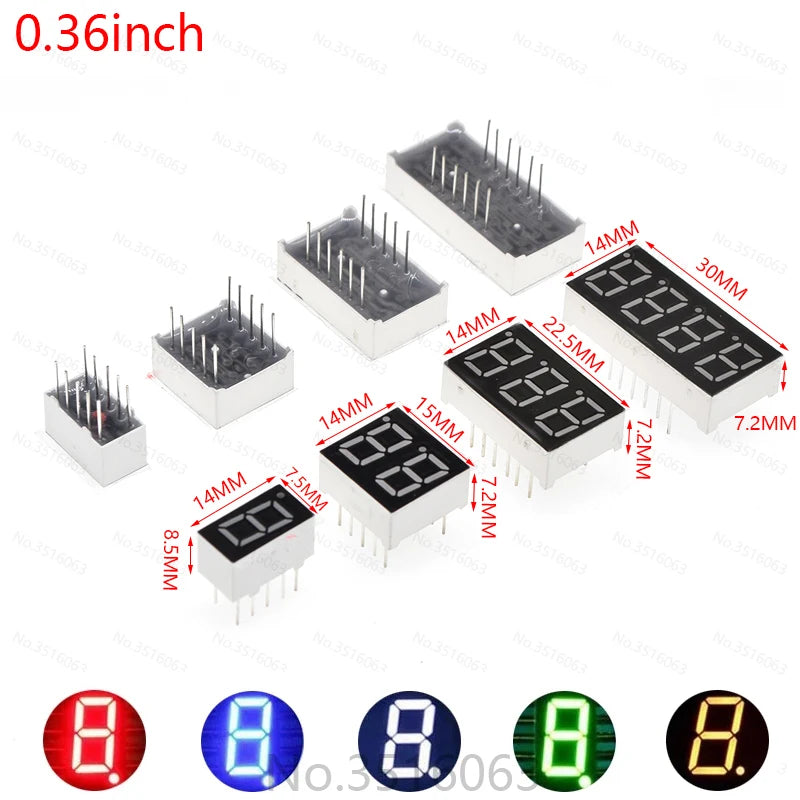 5Pcs LED Digital Tube 7-Segment Display