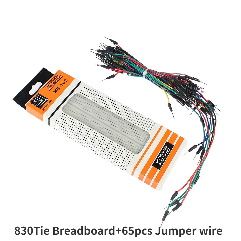 MB-102 Solderless Breadboard with Jumper Wires Kit