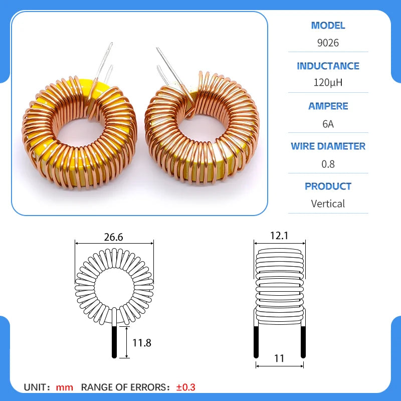 23mm Yellow-White Ring Inductor 47uH 56uH 120uH