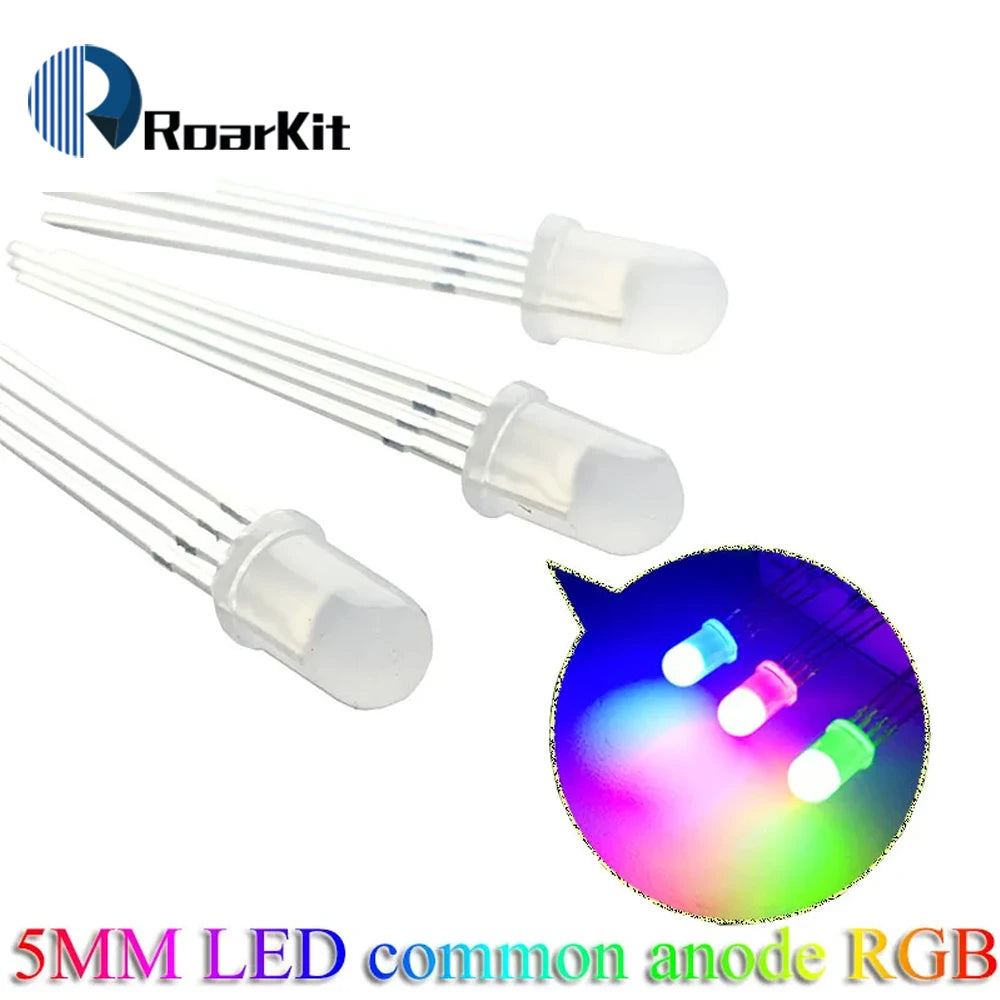 20/100Pcs 4pin 5mm RGB LED common anode