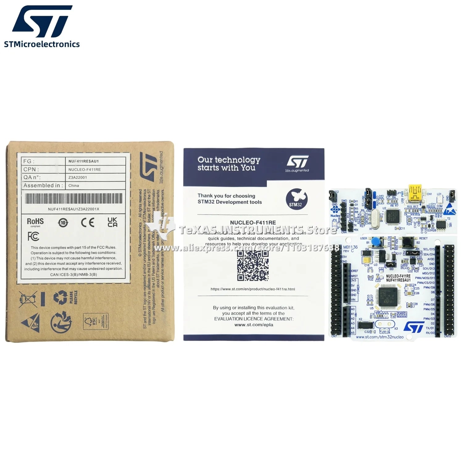 STMicroelectronics NUCLEO-F411RE STM32 Development Board