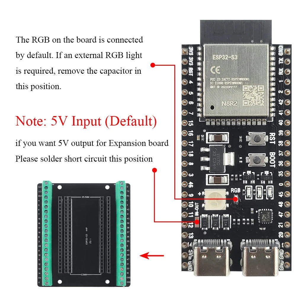 ESP32-S3 N16R8 WiFi & Bluetooth Development Board