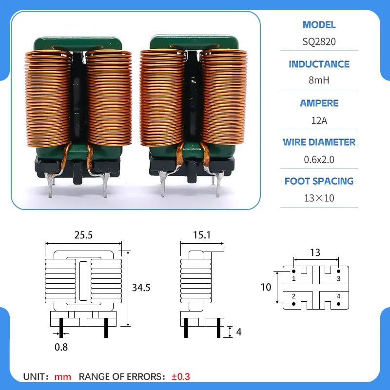 SQ Inductor SQ2418/2820/3324 Common Mode Choke