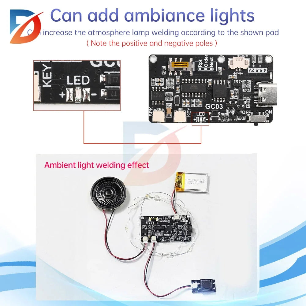 GC03 DIY Music Greeting Card MP3 Player Module