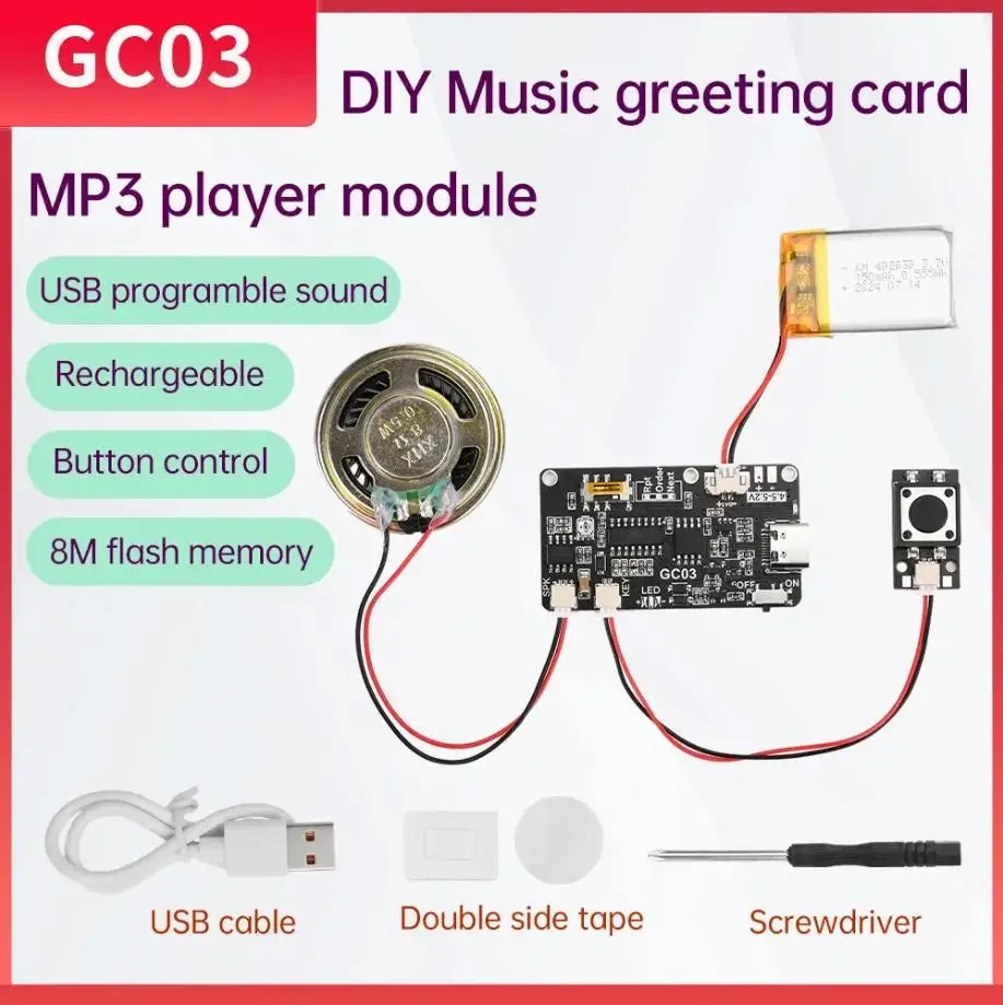 GC03 DIY Music Greeting Card MP3 Player Module