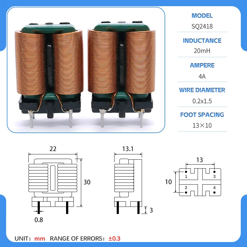 SQ Inductor SQ2418/2820/3324 Common Mode Choke