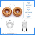 23mm Yellow-White Ring Inductor 47uH 56uH 120uH