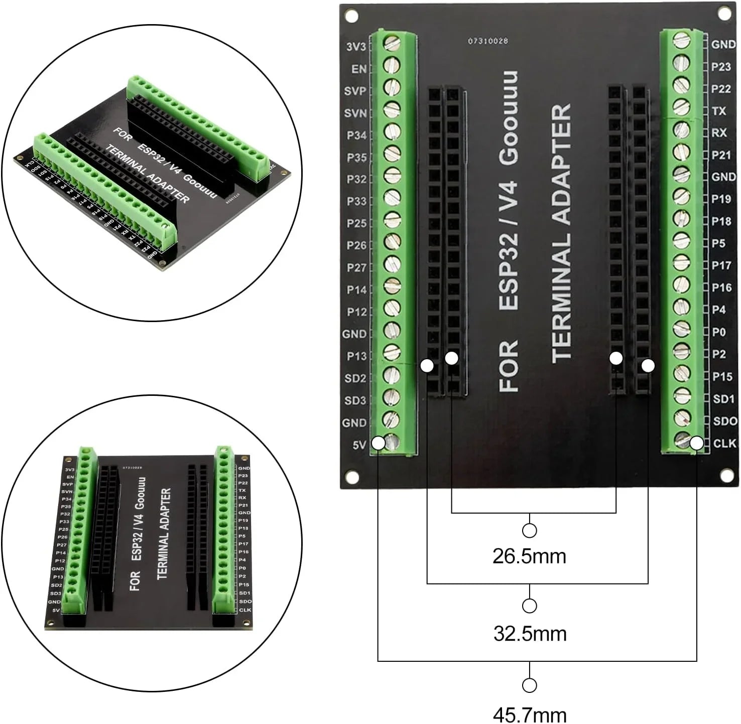 ESP32-WROOM-32U WiFi Bluetooth Module with 2.4G Antenna