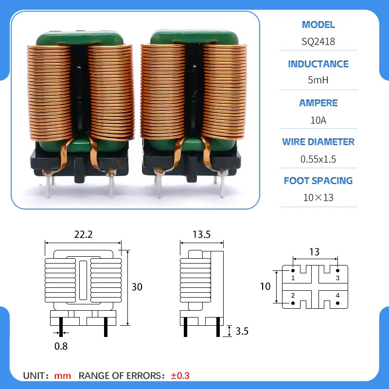 SQ Inductor SQ2418/2820/3324 Common Mode Choke