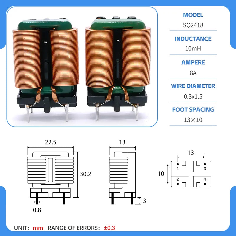 SQ Inductor SQ2418/2820/3324 Common Mode Choke