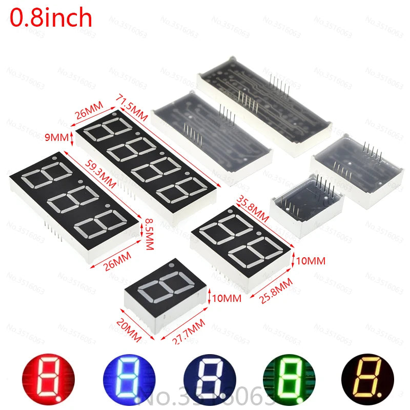 5Pcs LED Digital Tube 7-Segment Display