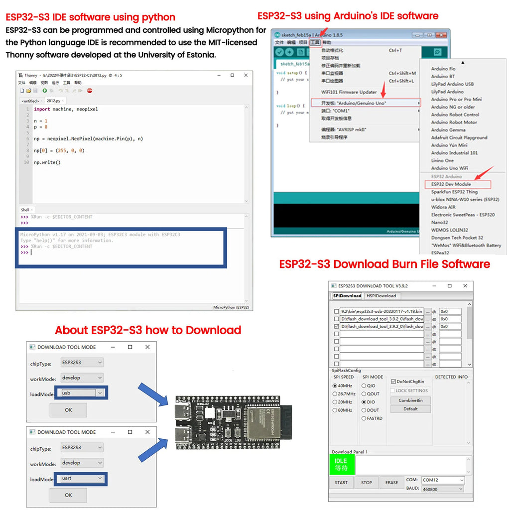 ESP32-S3 N16R8 WiFi & Bluetooth Development Board
