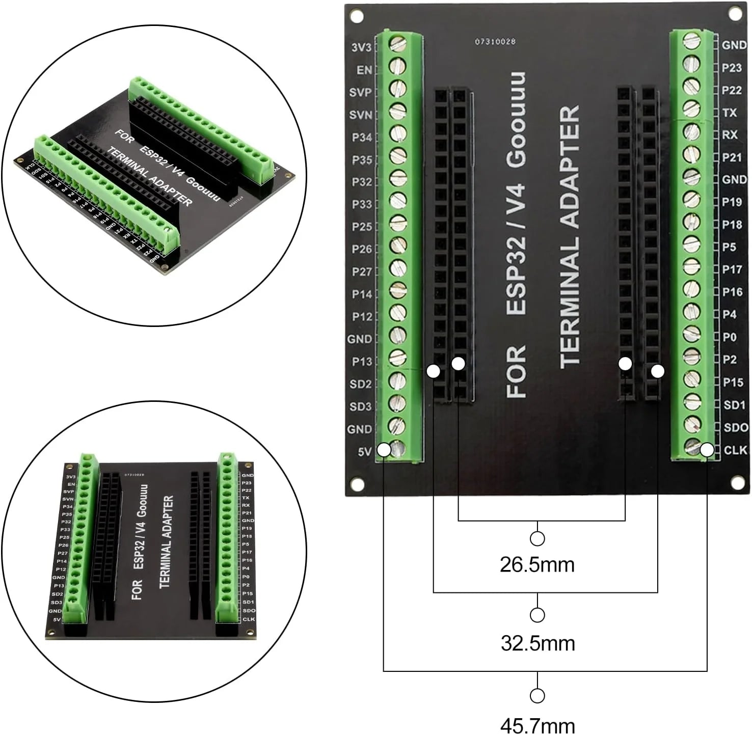 ESP32-WROOM-32U WiFi Bluetooth Module with 2.4G Antenna