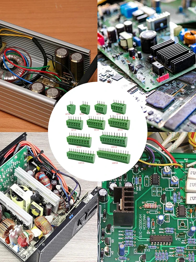 5/10Pcs KF128 2.54mm PCB Screw Terminal Block Green
