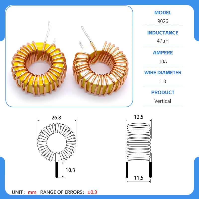 23mm Yellow-White Ring Inductor 47uH 56uH 120uH