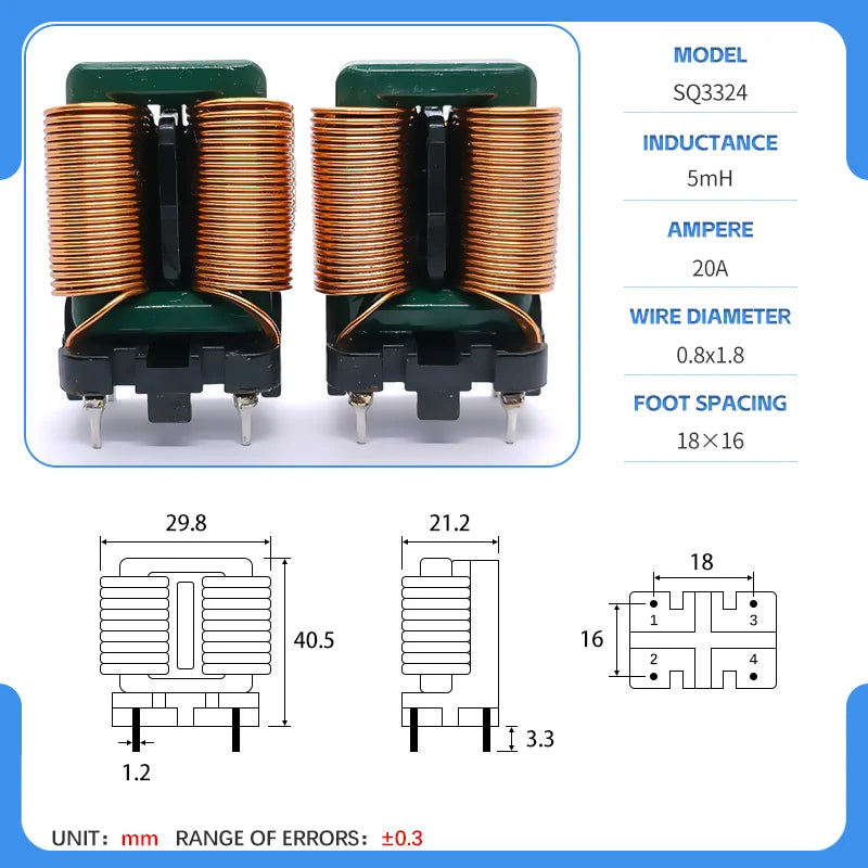 SQ Inductor SQ2418/2820/3324 Common Mode Choke