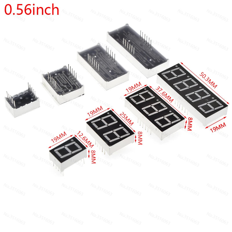 5Pcs LED Digital Tube 7-Segment Display