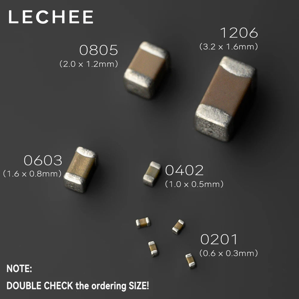 50pcs/lot SMD Ceramic Capacitor 0201-1206 1uF-47uF