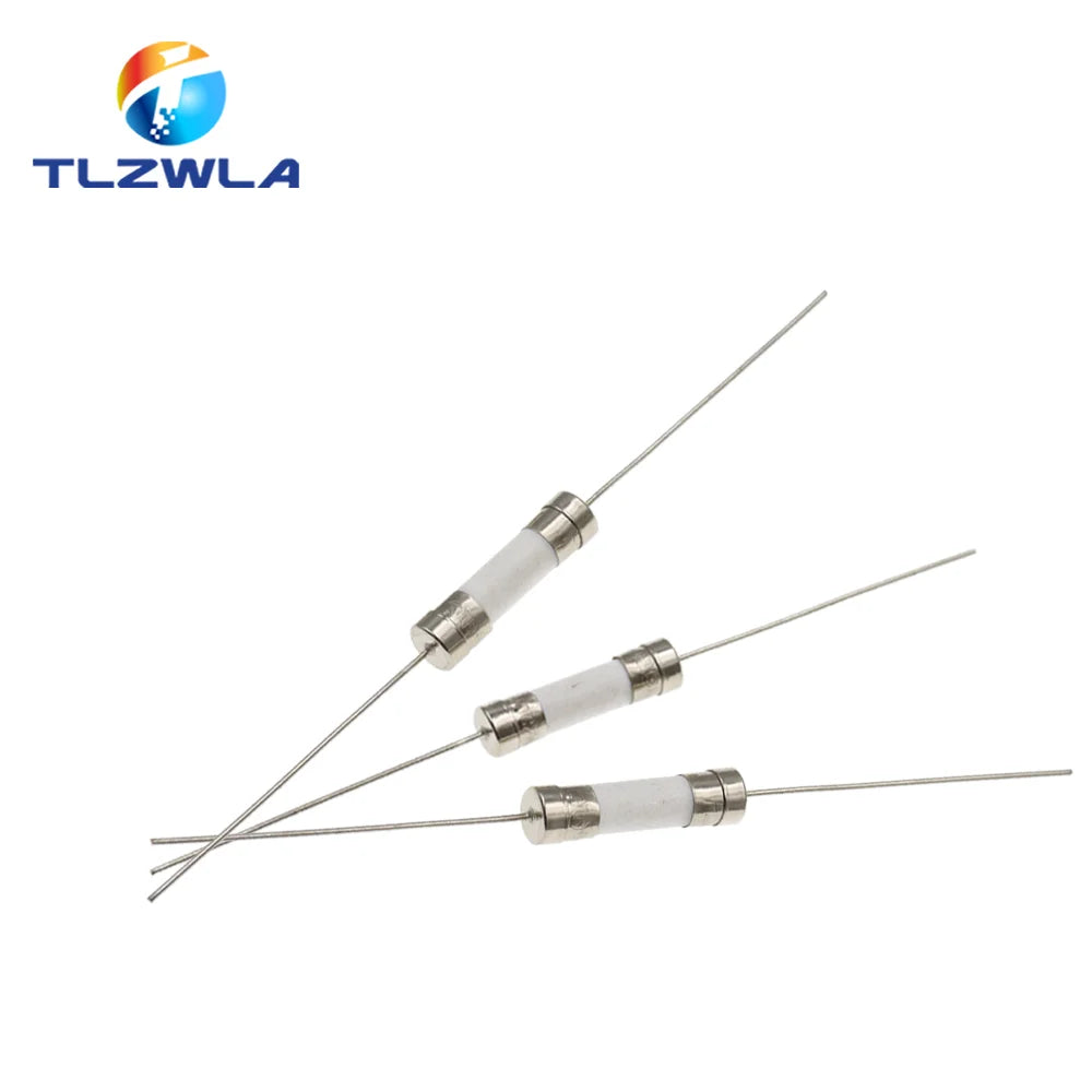 10PCS 5x20mm Fast Blow Glass Tube Fuse with Leads