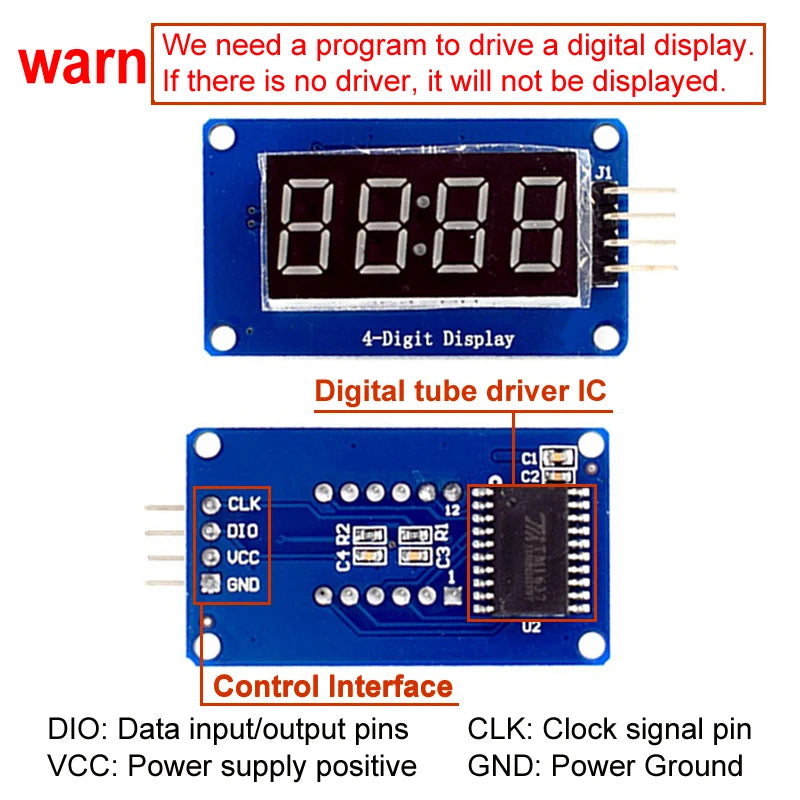 TM1637 LED Display Module 4-Bit Digital Tube