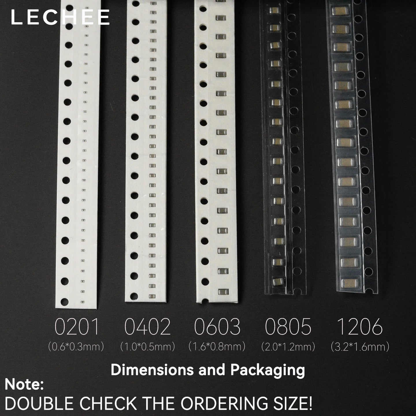 50pcs/lot SMD Ceramic Capacitor 0201-1206 1uF-47uF