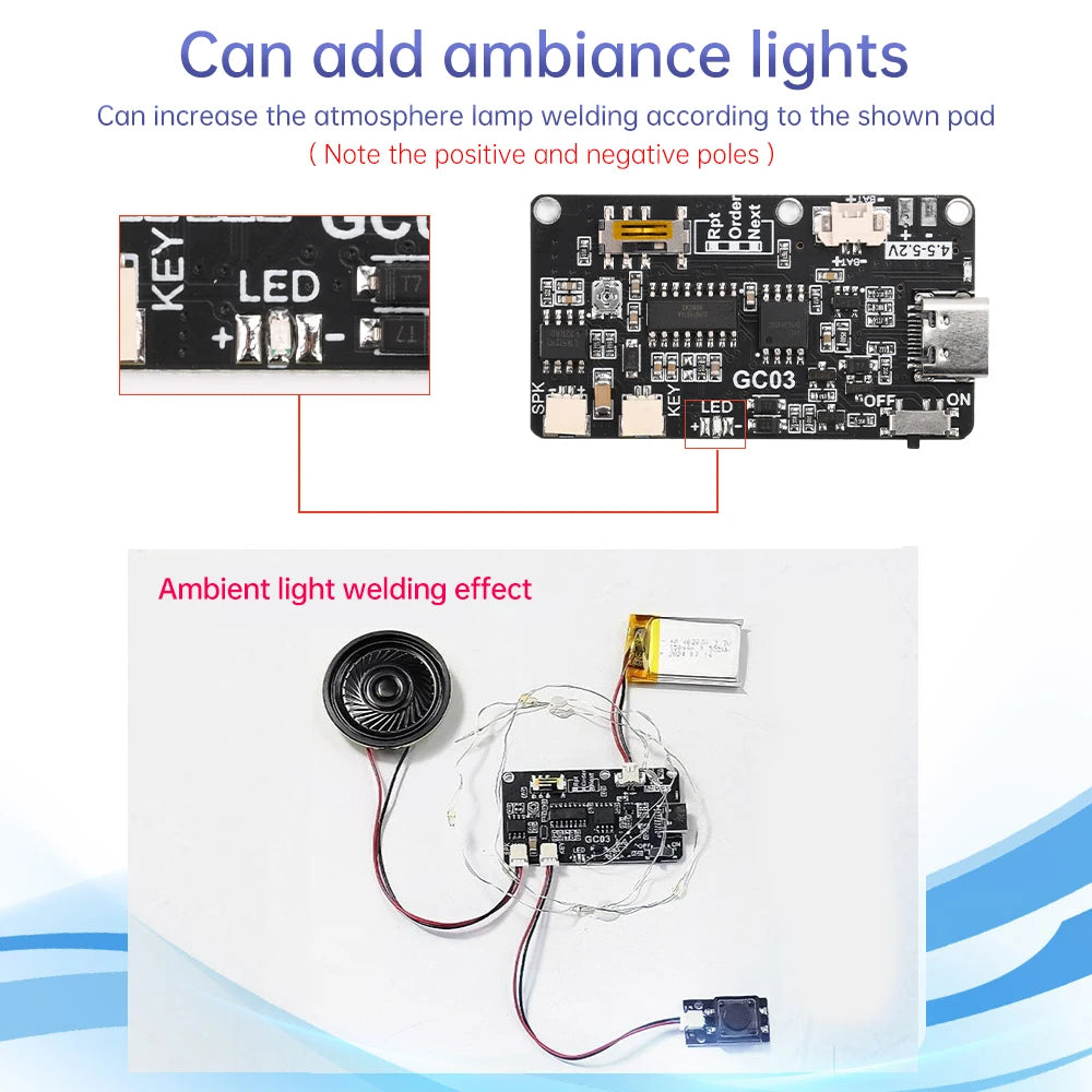 GC03 DIY Music Greeting Card MP3 Player Module