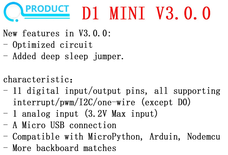 WeMos D1 Mini Pro V3.0.0 NodeMCU ESP8266 Board